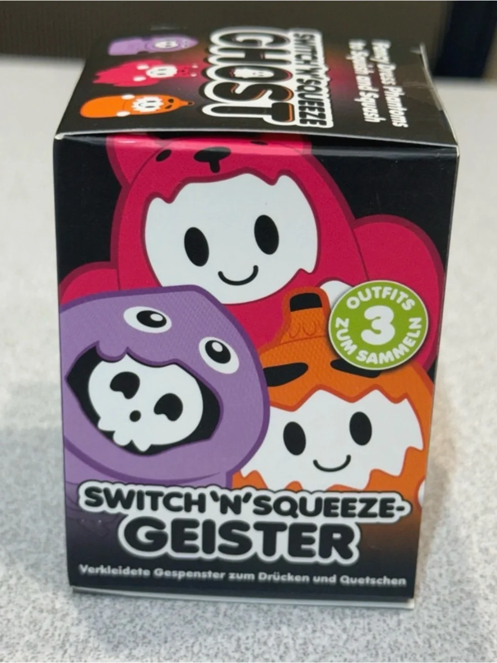 Scrunchems Switch 'N' Squeeze Ghost Squishy Fidget Sensory Toy Black Purple Hood